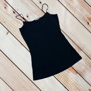 HANRO XS black soft touch round neck cami